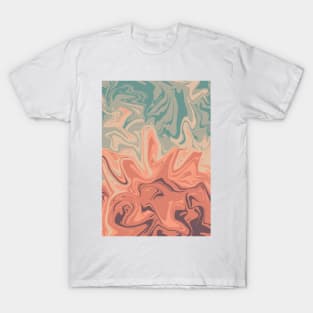 ABSTRACT LIQUIFY EFFECT SOFT VINTAGE COLOR T-Shirt